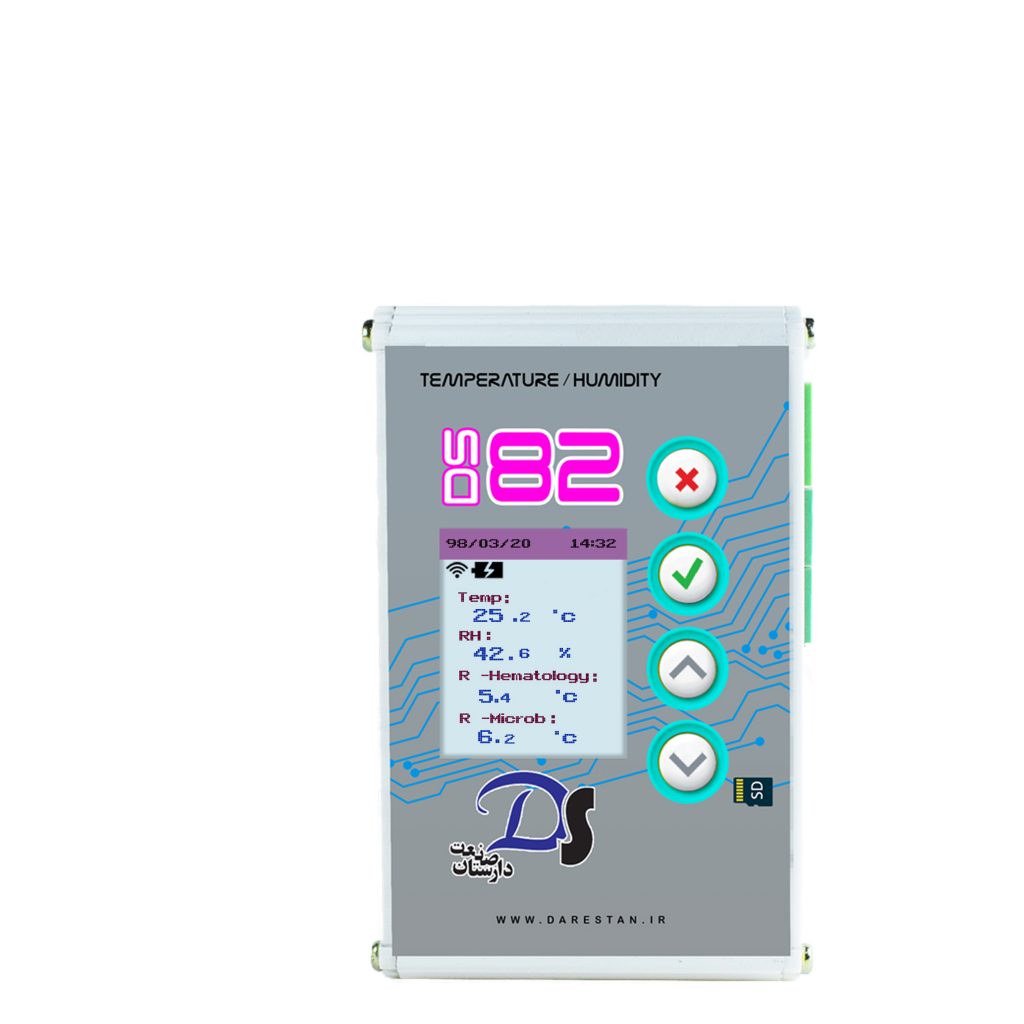 دستگاه دیتالاگر 4 کاناله ثبت دما و رطوبت  با آلارم محیطی