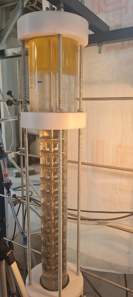 ستون استخراج حلالی با پروانه چرخان نامتقارن