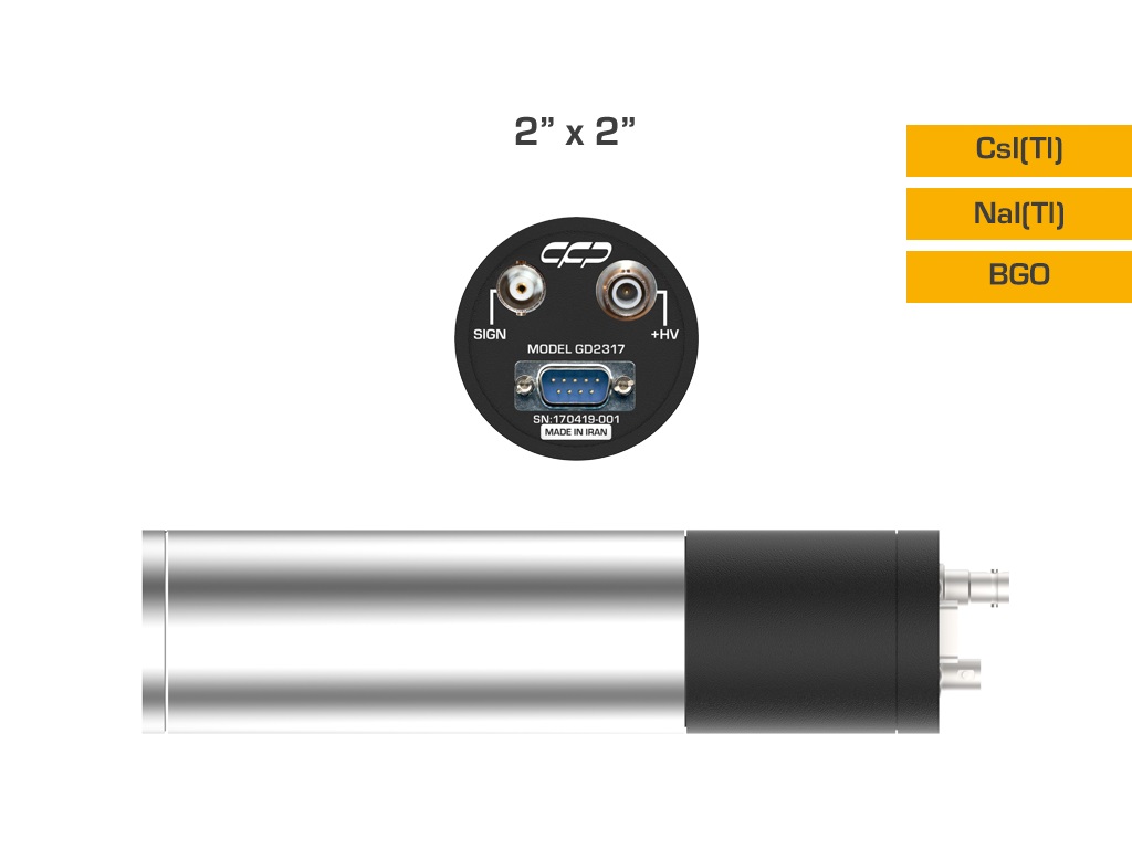 آشکار ساز یدور سدیم NaI-Tl سایز 2 اینچ در 2 اینچ