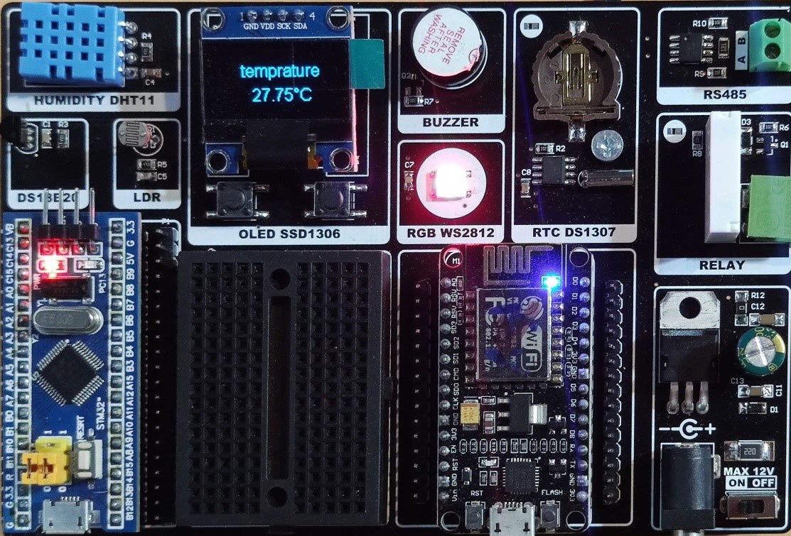 برد راه انداز آزمایشگاه میکروکنترلر stm32 بر مبنای اینترنت اشیاء