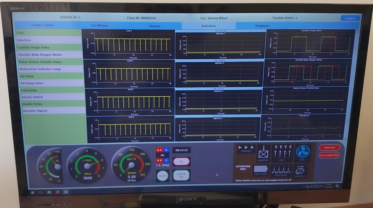 سیستم آموزشی شبیه ساز و مانیتورینگ ECU خودرو