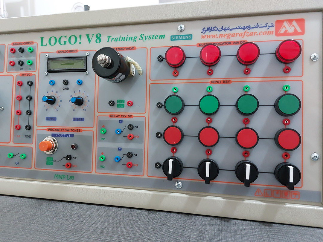 مجموعه آموزشی PLC LOGO V8‌ پیشرفته به همراه سنسور و فعال ساز