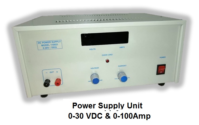 منبع تغذیه الکتریکیPSU  0-30VDC & 0-100A
