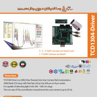 آشکارساز CCD  خطی TCD1304 مبتنی بر USB