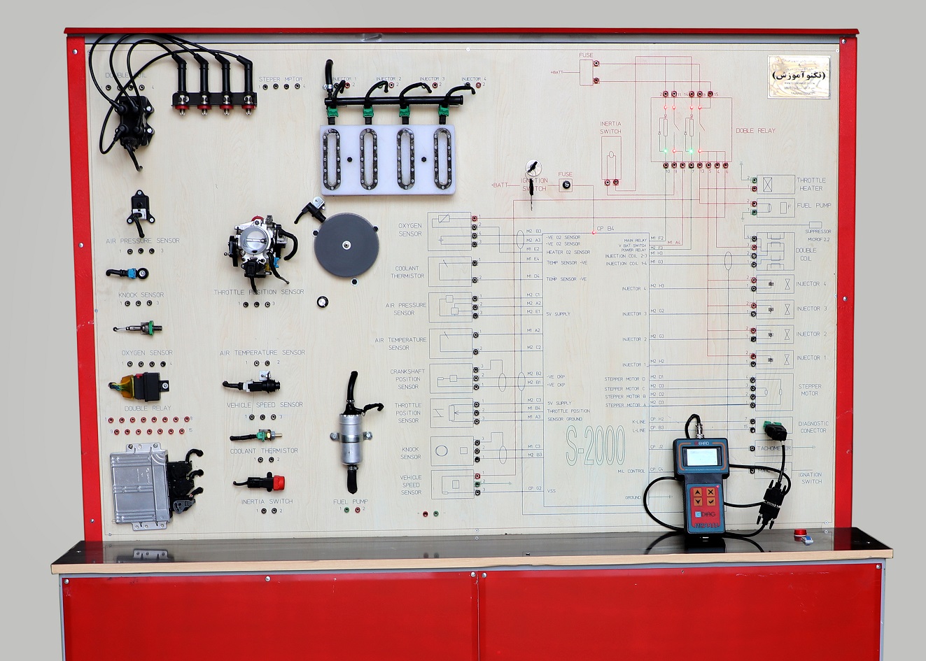 دستگاه آموزشی سیستم انژکتوری و جرقه زنی پراید