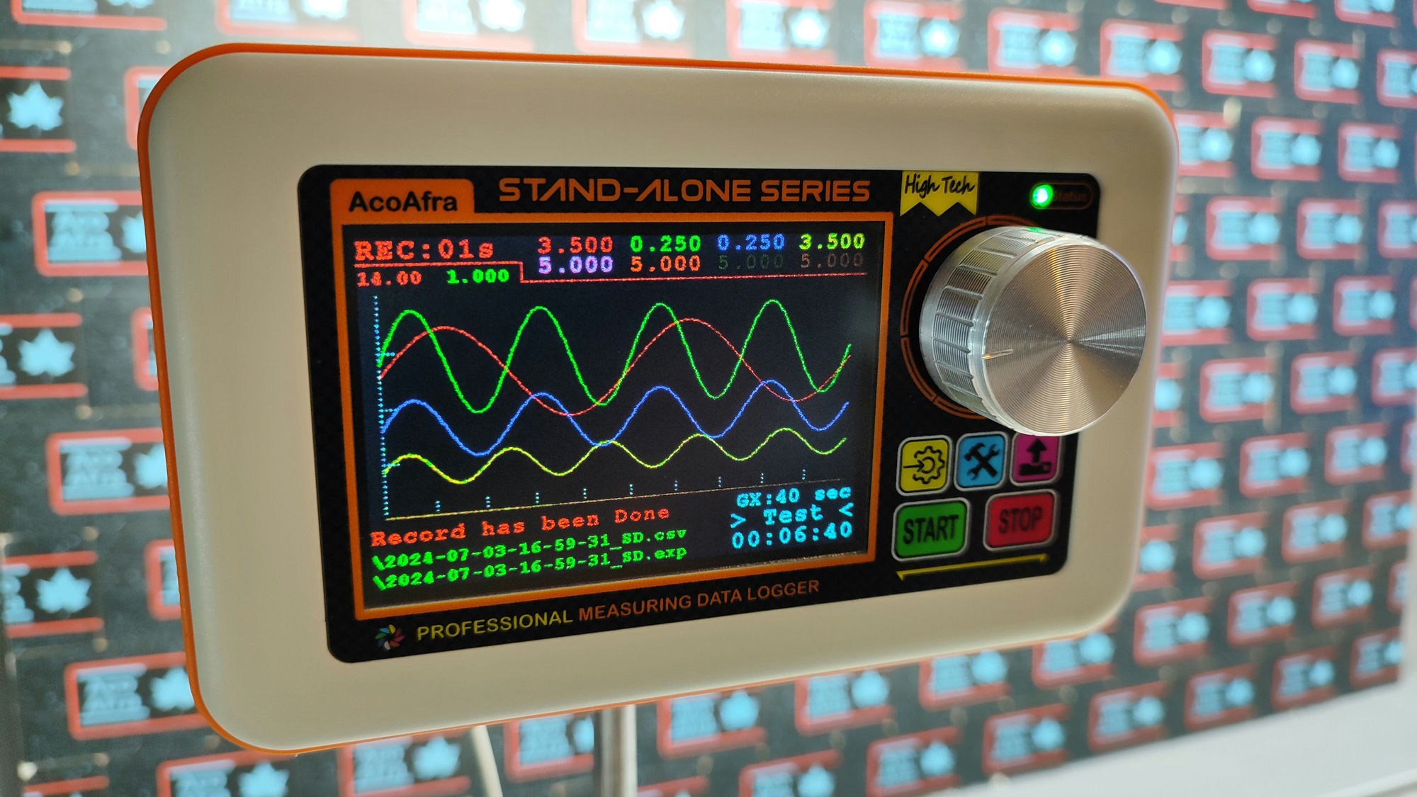 دیتالاگر 5 کاناله جریان 4 تا 20 میلی آمپر به همراه لودسل و انکودر