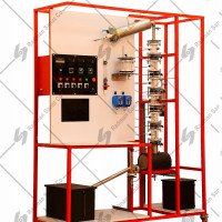برج تقطیر سینی دار  شیشه ای پیوسته